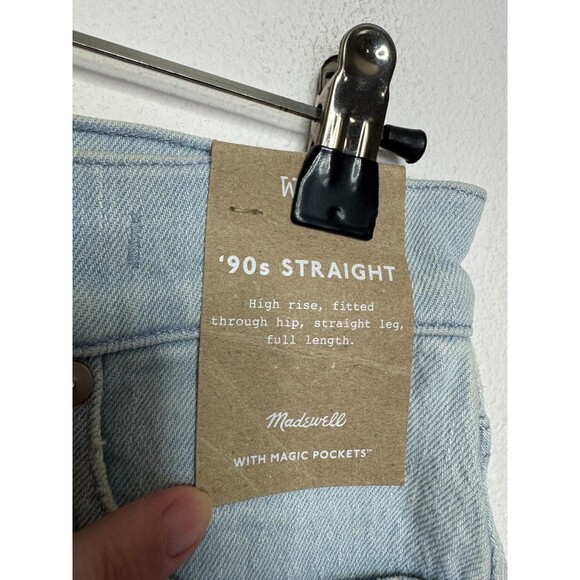 Madewell Womens Sz 25 90s Straight Jeans Ward Wash Comfort Stretch High Rise NWT - Picture 9 of 16